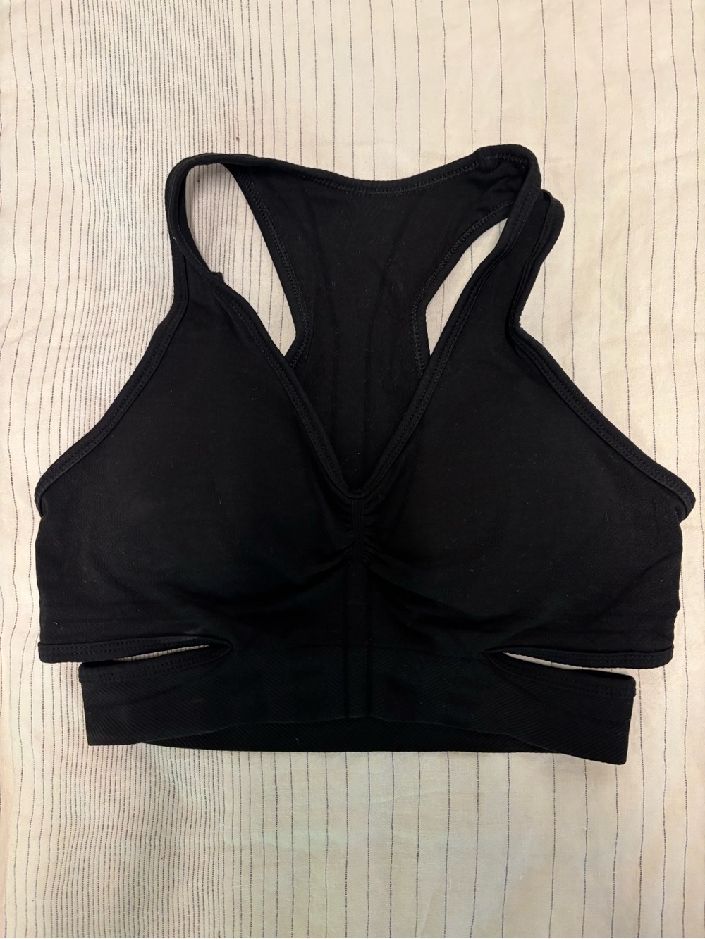 Alphalete Black Racerback Cutout Sports Bra